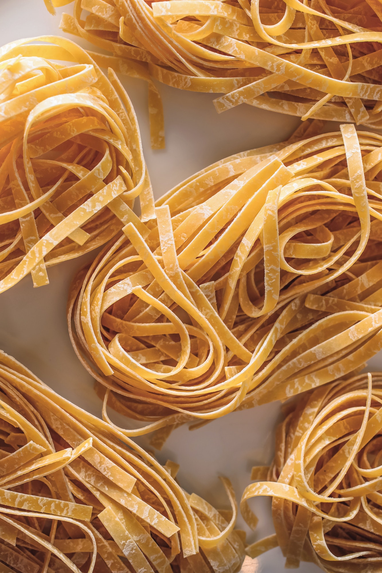 Raw pasta closeup